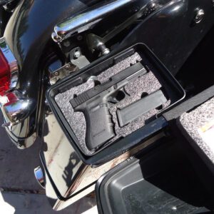 Top Shelf Saddlebag Organizer Tray Glock Multi-Fit Insert Kit with Foam Conceal Cover